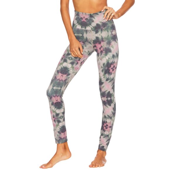 Beach Riot Sport Piper Leggings Pink Green Size Medium - Picture 1 of 10